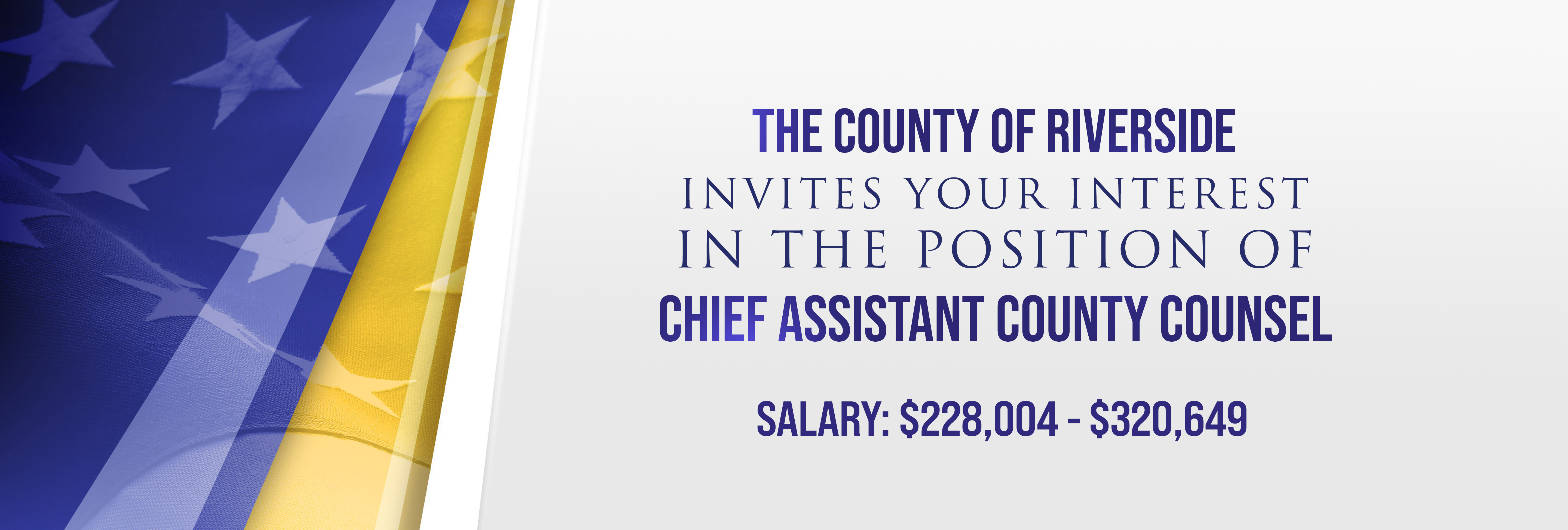 Chief Assistant County Counsel Recruitment Banner